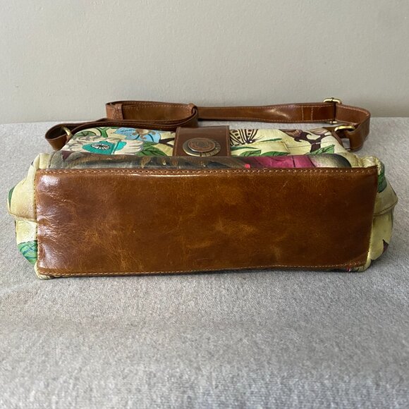 Artistic Expressions By Sharif 1827 Hand Painted Genuine Leather Bag - Picture 2 of 16